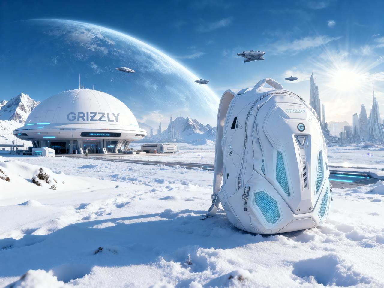 Оформление каталога рюкзаков GRIZZLY